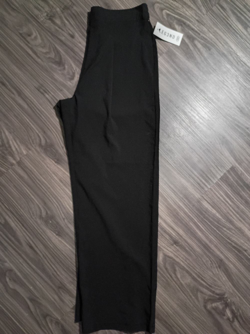 LEG3ND Black High-Rise Straight-Leg Women's Pants